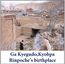 image of Ga Kyegudho, Tibet, the birthplace of Kyoba Rinpoche