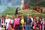 Tashi Jamyangling with local Tibetan in front of the ruined temple